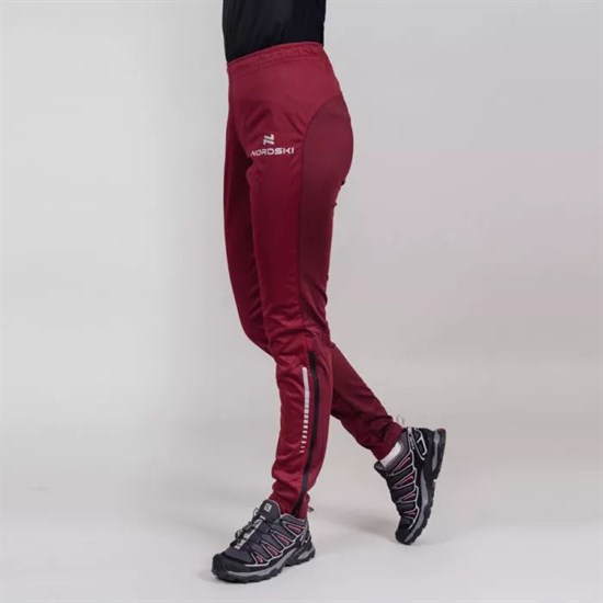 Nordski PRO (W) WINE Разминочные брюки женские Красный - фото 235860