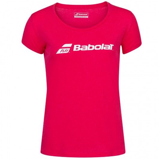 Babolat EXERCISE (W) Футболка теннисная женская Розовый/Белый - фото 243371