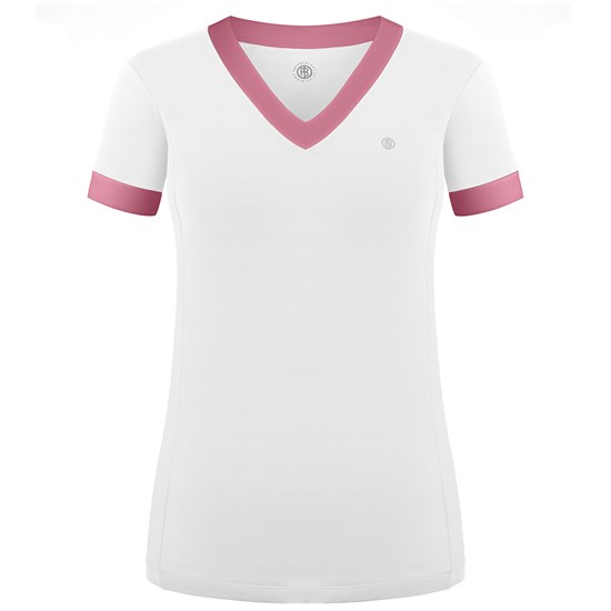 Poivre Blanc MERYL SHIRT Футболка теннисная женская Белый/Розовый - фото 243762