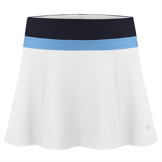 Poivre Blanc MERYL SKORT Юбка теннисная женская Белый/Голубой/Темно-синий - фото 243809