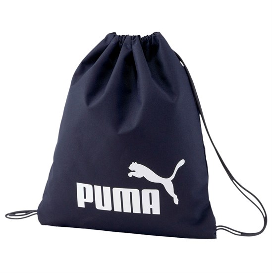 Puma PHASE GYM SACK Сумка-мешок спортивная Темно-синий/Белый - фото 243980