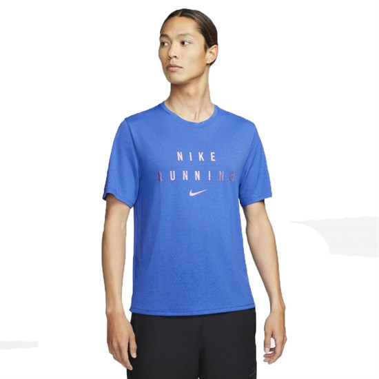 Nike DRI-FIT MILER Футболка беговая Синий* - фото 245000