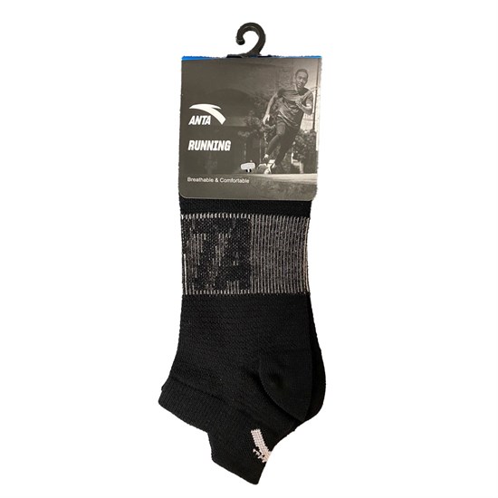 Anta RUNNING ANKLE SOCKS Носки спортивные короткие Черный/Белый - фото 245216