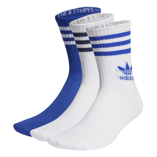 Adidas MID CUT CREW SOCKS 3P Носки высокие Синий/Белый - фото 248904