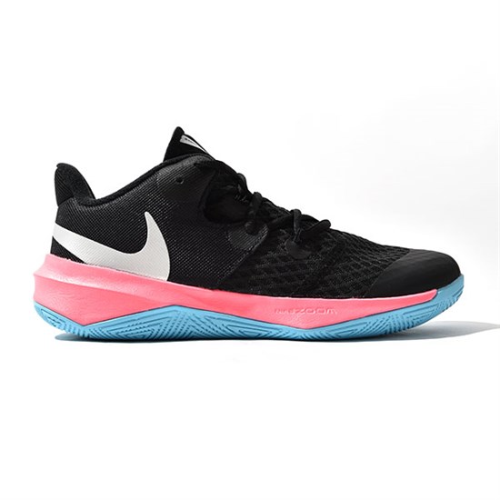 Nike ZOOM HYPERSPEED COURT Кроссовки волейбольные Черный/Розовый/Голубой - фото 249103