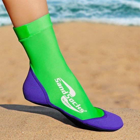 Vincere SAND SOCKS LIME GREEN Носки для пляжного волейбола Фиолетовый/Зеленый - фото 249219