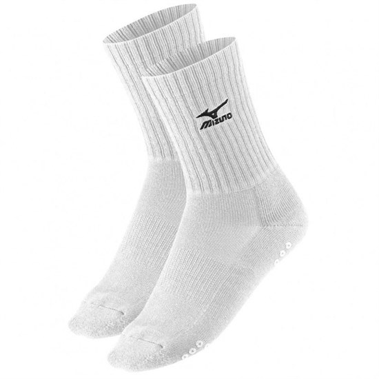 Mizuno VOLLEY SOCK MEDIUM Носки волейбольные Белый/Темно-синий - фото 250551