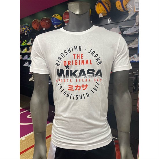 Mikasa MT5023 Футболка спортивная Белый/Черный/Оранжевый - фото 251456