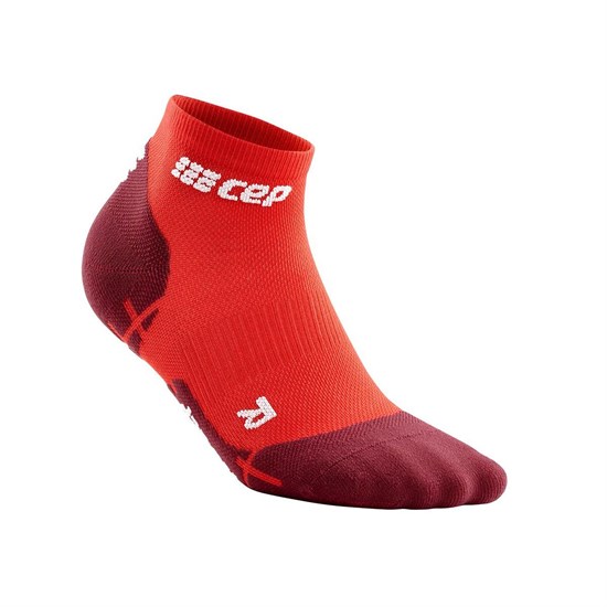 CEP ULTRALIGHT LOW CUT COMPRESSION SOCKS Компрессионные короткие носки для бега ультратонкие Красный - фото 253129