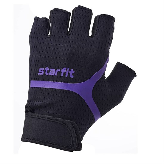 Starfit WG-103 Перчатки для фитнеса Черный/Фиолетовый - фото 253571