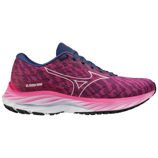 Mizuno WAVE RIDER 26 (W) Кроссовки беговые женские Розовый/Темно-синий - фото 260249