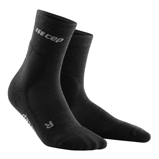 CEP COLD WEATHER MID-CUT SOCKS Компрессионные носки для бега с шерстью мериноса Черный - фото 260476