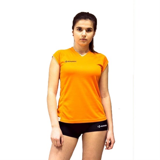 Kinash BARSA T-SHIRT Футболка волейбольная женская Оранжевый/Белый - фото 260680