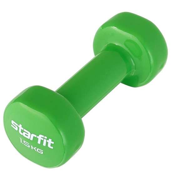 Starfit DB-101 1,5 КГ Гантель виниловая Зеленый - фото 260697