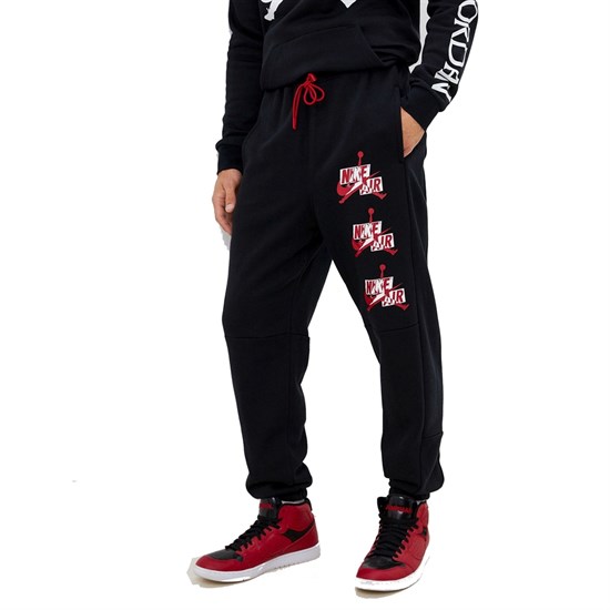 Jordan JUMPMAN CLASSIC FLEECE PANTS Брюки Черный/Красный/Белый* - фото 261322