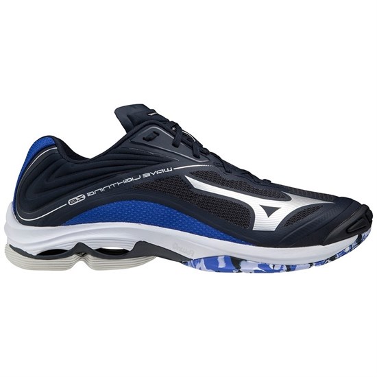 Mizuno WAVE LIGHTNING Z6 Кроссовки волейбольные Темно-синий/Серебристый/Фиолетовый - фото 261984