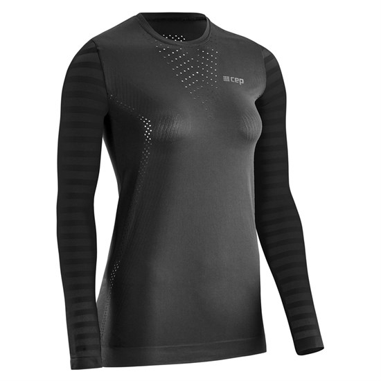 CEP ULTRALIGHT LONG SLEEVE RUN SHIRT (W) Футболка беговая с длинным рукавом женская Черный - фото 262557