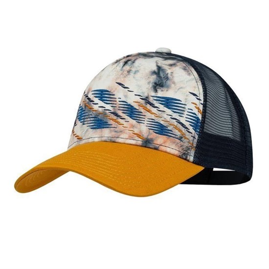 Buff TRUCKER CAP DARIX MULTI Бейсболка беговая Желтый/Темно-синий - фото 262567