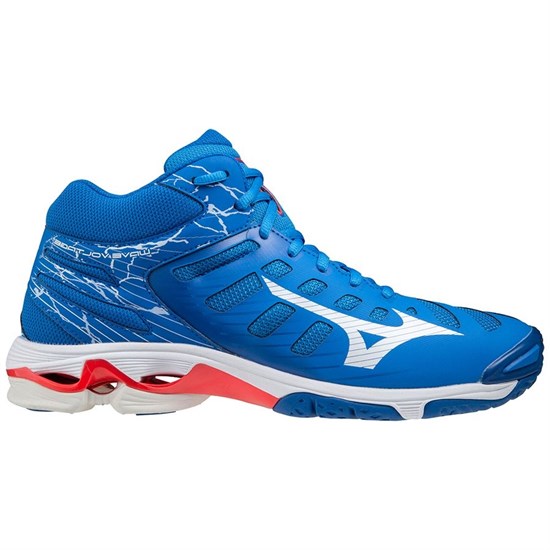 Mizuno WAVE VOLTAGE MID Кроссовки волейбольные Синий/Белый/Красный - фото 262583