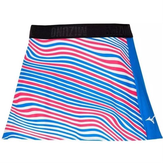 Mizuno FLYING SKIRT (W) Юбка теннисная женская Синий/Голубой/Оранжевый - фото 262746