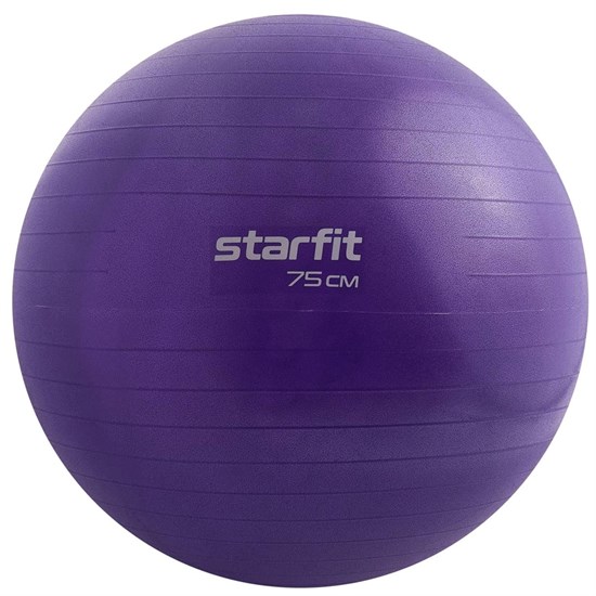 Starfit GB-109, 85 СМ, 1200 Г Фитбол антивзрыв с ручным насосом Фиолетовый - фото 262777