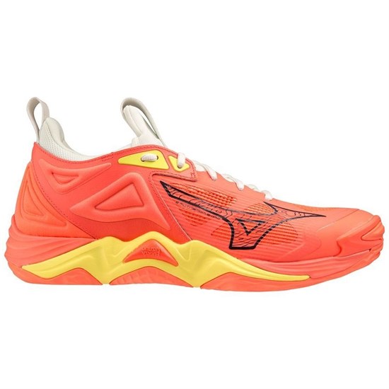 Mizuno WAVE MOMENTUM 3 Кроссовки волейбольные Оранжевый/Желтый - фото 263430