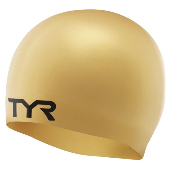 TYR WRINKLE FREE SILICONE CAP Шапочка для плавание Золотой/Черный - фото 263954