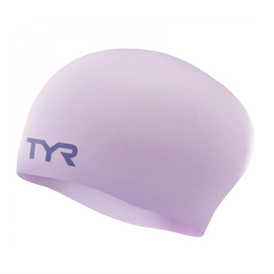 TYR LONG HAIR WRINKLE-FREE SILICONE CAP Шапочка для плавание Фиолетовый - фото 265184