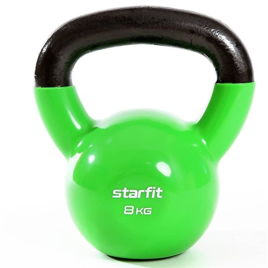 Starfit DB-401 8 КГ Гиря виниловая Зеленая - фото 265224