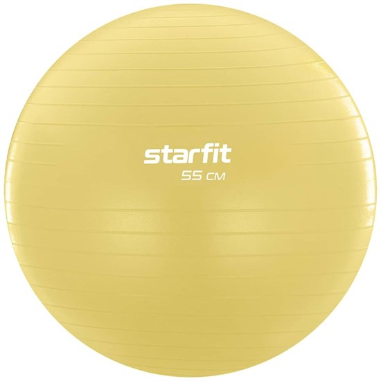 Starfit GB-108, 55 СМ, 900 Г Фитбол антивзрыв Желтый пастель - фото 265292