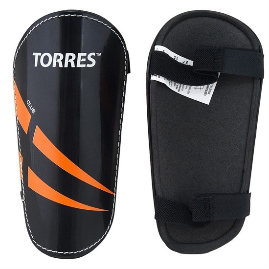Torres CLUB Щитки футбольные Черный/Оранжевый - фото 265492
