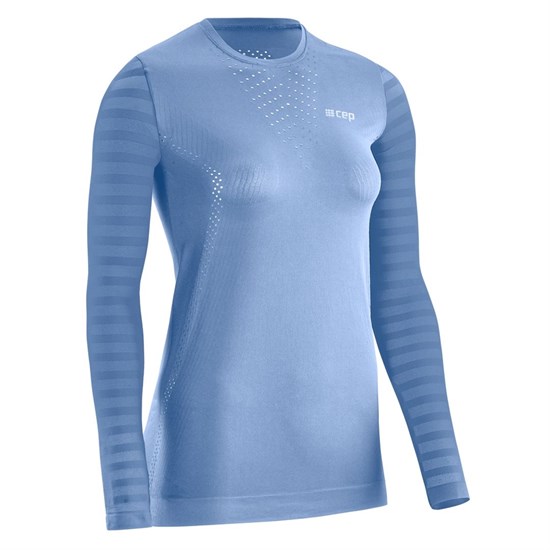 CEP ULTRALIGHT LONG SLEEVE RUN SHIRT (W) Футболка беговая с длинным рукавом женская Голубой - фото 265656