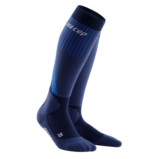 CEP COLD WEATHER TALL COMPRESSION SOCKS (W) Компрессионные гольфы с шерстью мериноса для бега женские Темно-синий - фото 265810