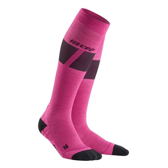 CEP SKI ULTRALIGHT TALL COMPRESSION SOCKS (W) Компрессионные гольфы для лыжных гонок женские Розовый - фото 266248