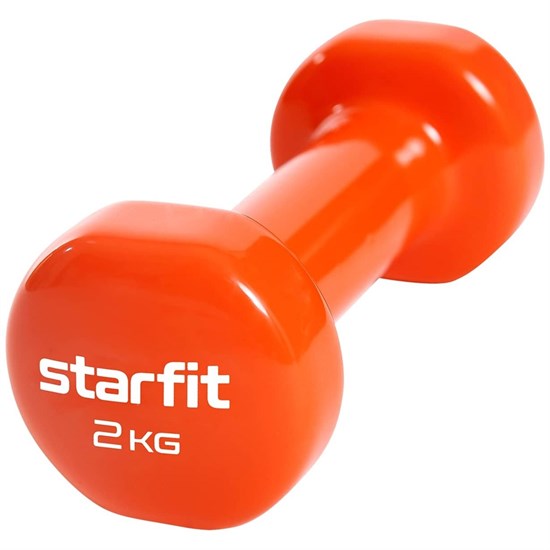 Starfit DB-101 2 КГ Гантель виниловая Оранжевый - фото 267891