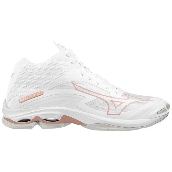 Mizuno WAVE LIGHTNING Z7 MID (W) Кроссовки волейбольные женские Белый/Бронзовый - фото 268268