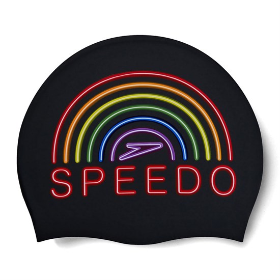 Speedo SLOGAN PRINT CAP Шапочка для плавания Черный - фото 268500