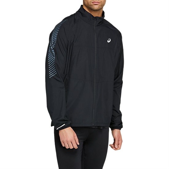 Asics ICON JACKET Куртка беговая ветрозащитная Черный - фото 268887