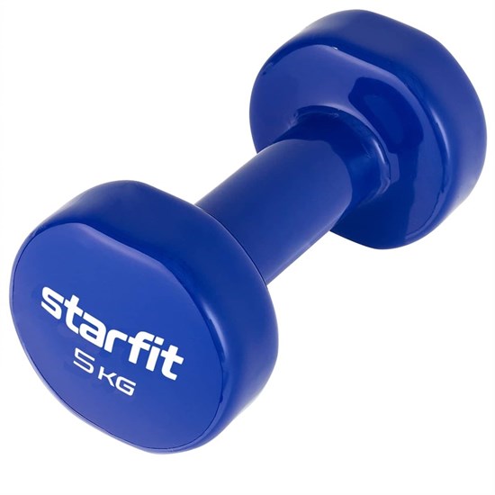 Starfit DB-101 5 КГ Гантель виниловая Темно-синий - фото 270292