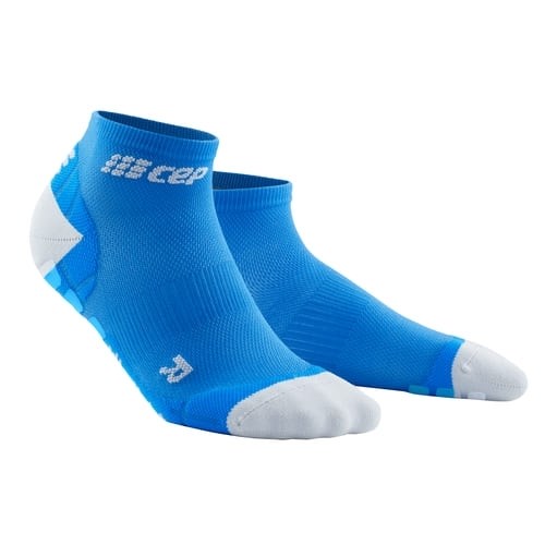 CEP ULTRALIGHT PRO LOW CUT SOCKS Компрессионные короткие носки ультратонкие Синий/Белый - фото 270484