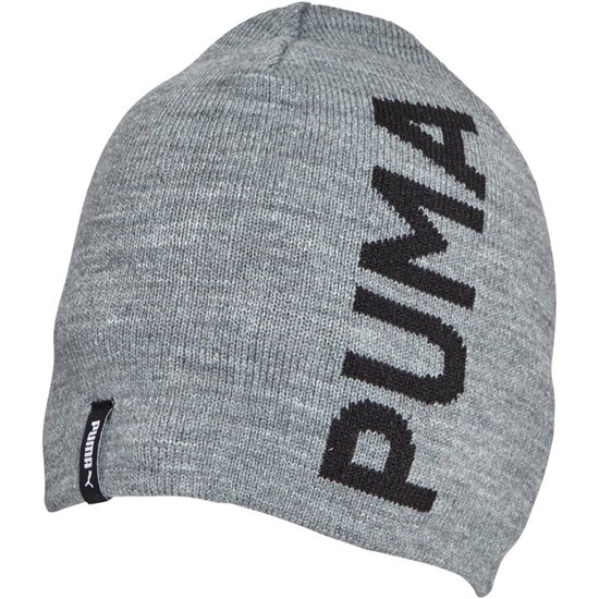 Puma ESS CLASSIC CUFFLESS BEANIE Шапка Серый/Черный - фото 271206