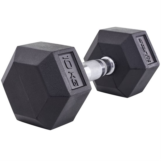 Starfit DB-301 10 КГ Гантель обрезиненная Черный - фото 271261