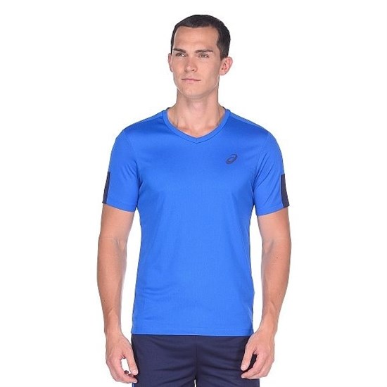 Asics SS TEE INDOOR 2 Футболка игровая волейбольная Синий/Темно-синий - фото 271445