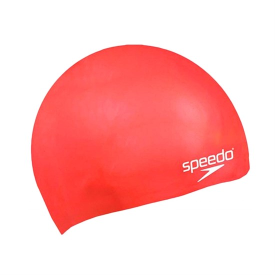 Speedo MOLDED SILICONE CAP JR Шапочка для плавания детская Красный - фото 272495