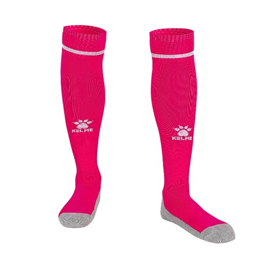 Kelme ADULT LONG FOOTBALL SOCKS Гетры футбольные Розовый/Серый - фото 272737