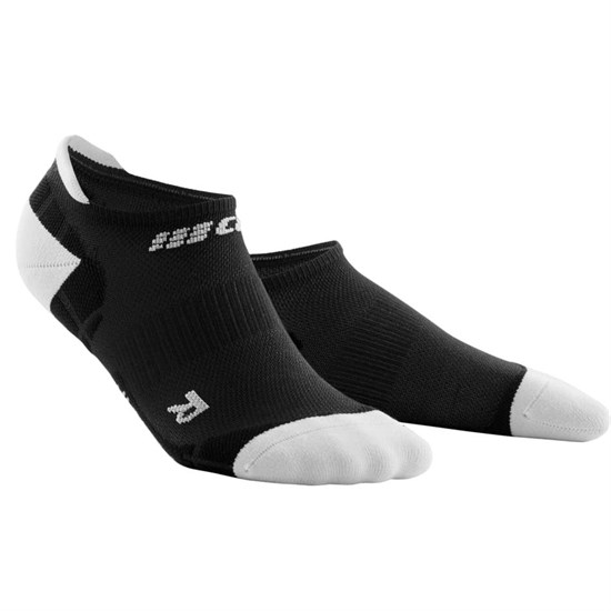 CEP ULTRALIGHT NO SHOW COMPRESSION SOCKS (W) Компрессионные ультракороткие носки женские Черный/Белый - фото 273196