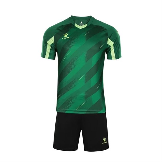 Kelme SHORT SLEEVE FOOTBALL SUIT Форма футбольная Зеленый/Черный - фото 274462