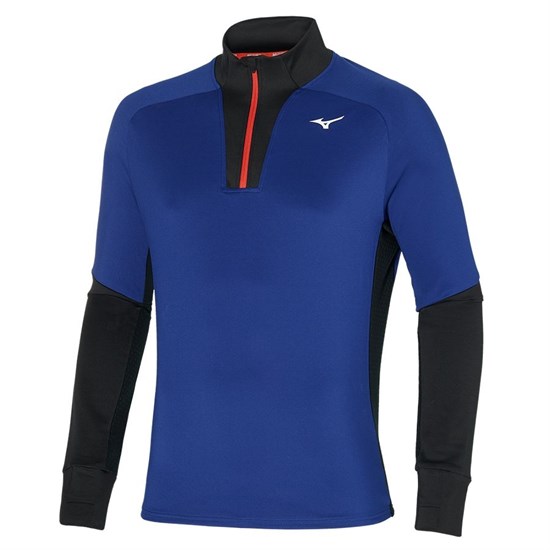 Mizuno WARMALITE HZ Утепленный лонгслив Синий/Черный - фото 275244