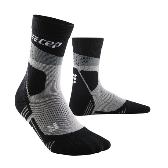 CEP HIKING MAX MID CUT COMPRESSION SOCKS (W) Компрессионные носки женские Серый/Черный - фото 275518