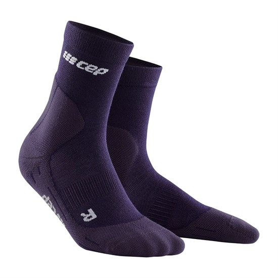 CEP COLD WEATHER MID-CUT SOCKS (W) Компрессионные носки для бега с шерстью мериноса женские Фиолетовый - фото 275736